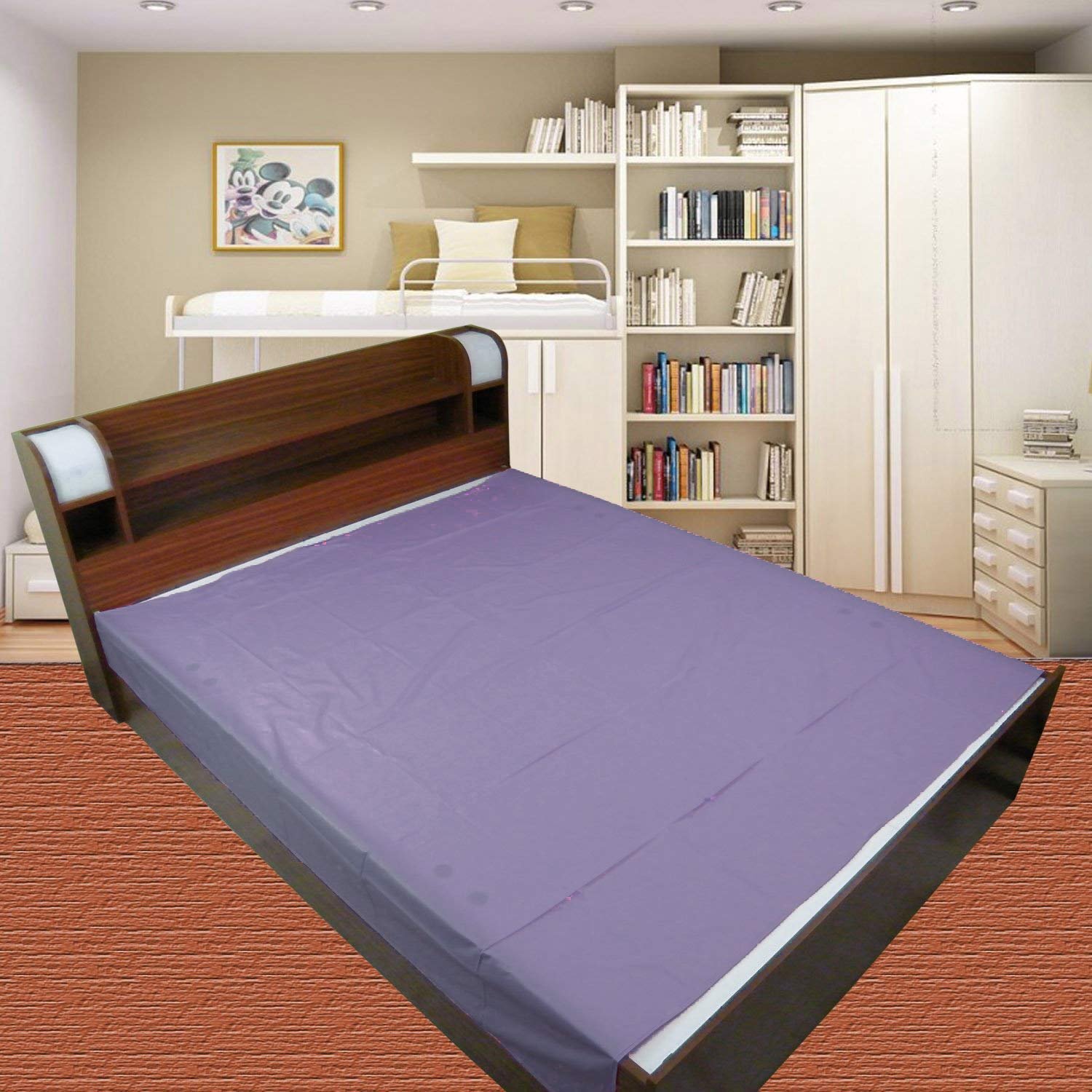 Dolphers Waterproof Plastic Mattress Protection Sheet for Baby and Adult – Single Bed Size – 6 ft x 4.5 ft – Grey