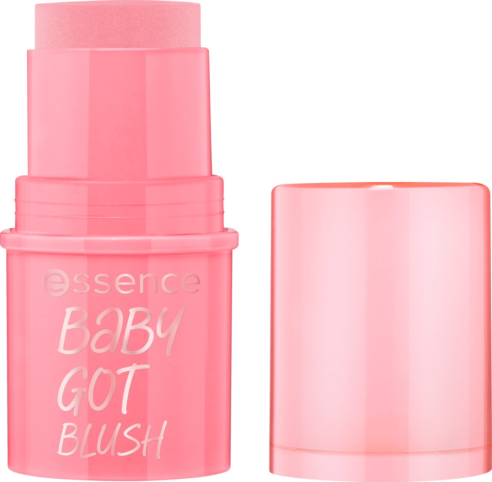 Essence baby got blush 10 tickle me pink, cream blush stick, pink tone, natural glow, easy blending, dewy finish, 5.5 g