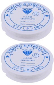 Looconi Rubber Amaney 1Mm Elastic String, Stretchy Bracelet String Crystal String Bead Cord For Bracelet, Beading And Jewelry Making