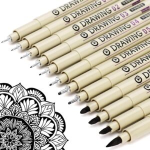 KOUSICOO Black Fineliner Pens