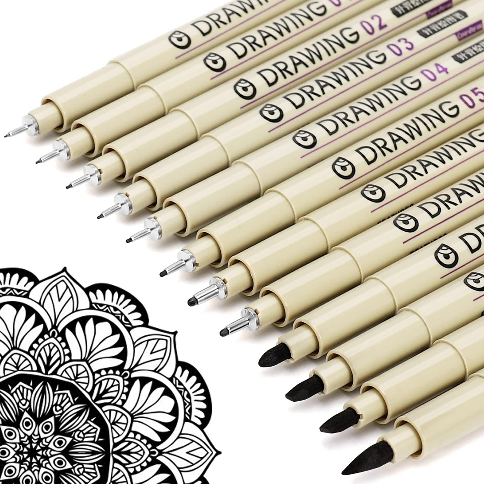KOUSICOO Black Fineliner Pens