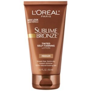 L’Oreal Paris Sublime Bronze Tinted Self-Tanning Lotion, Medium Natural Tan, 5 fl. oz.