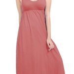 Mythili Cotton Seamless Full Length Bra Nighty Slip for Women | Plain Adjustable Comfortable Sleeveless Long Ankle Length Maxi Petticoat Camsiole Chemise Night Gown Inner Slip
