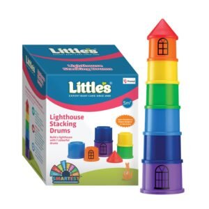 Little’s Lighthouse Stacking Drums | Multi-Color | Stacking Game for Kids | Develops Motor & Reasoning Skills | for Infant & Preschool Baby