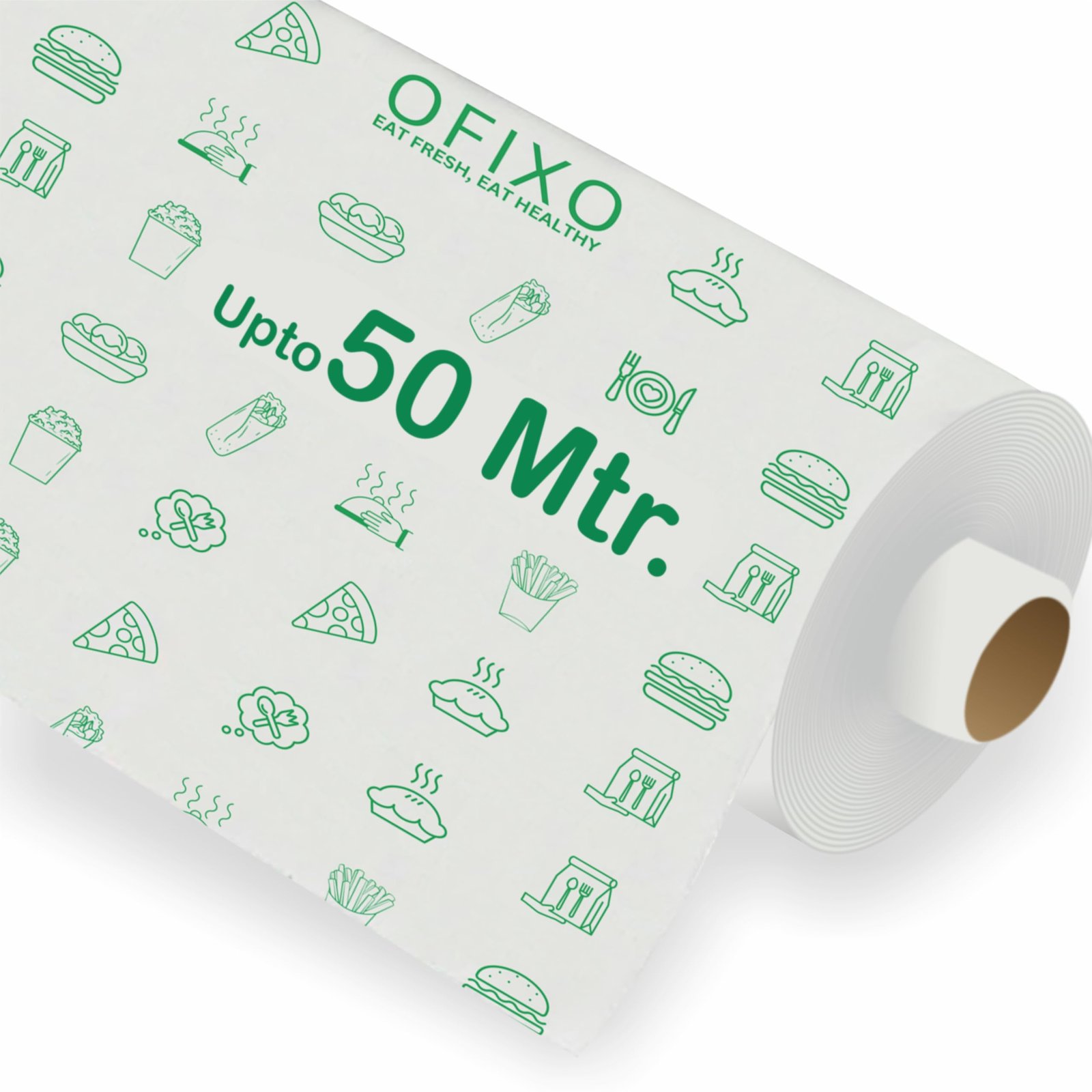 OFIXO 50 Meters (500 Gram) Food Wrapping Roll – Premium Non-Stick Butter Wrapping. Food Wrapping, Re-heatable, Oven Safe Parchment