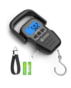 Destinio Premium Hanging Weight Machine 50kg – Portable Digital Weighing Scale for Luggage, Gas Cylinder & Travel, Wide Soft Handle, Extra Strap Included, Weighing Scale for Luggage Bags & Suitcase