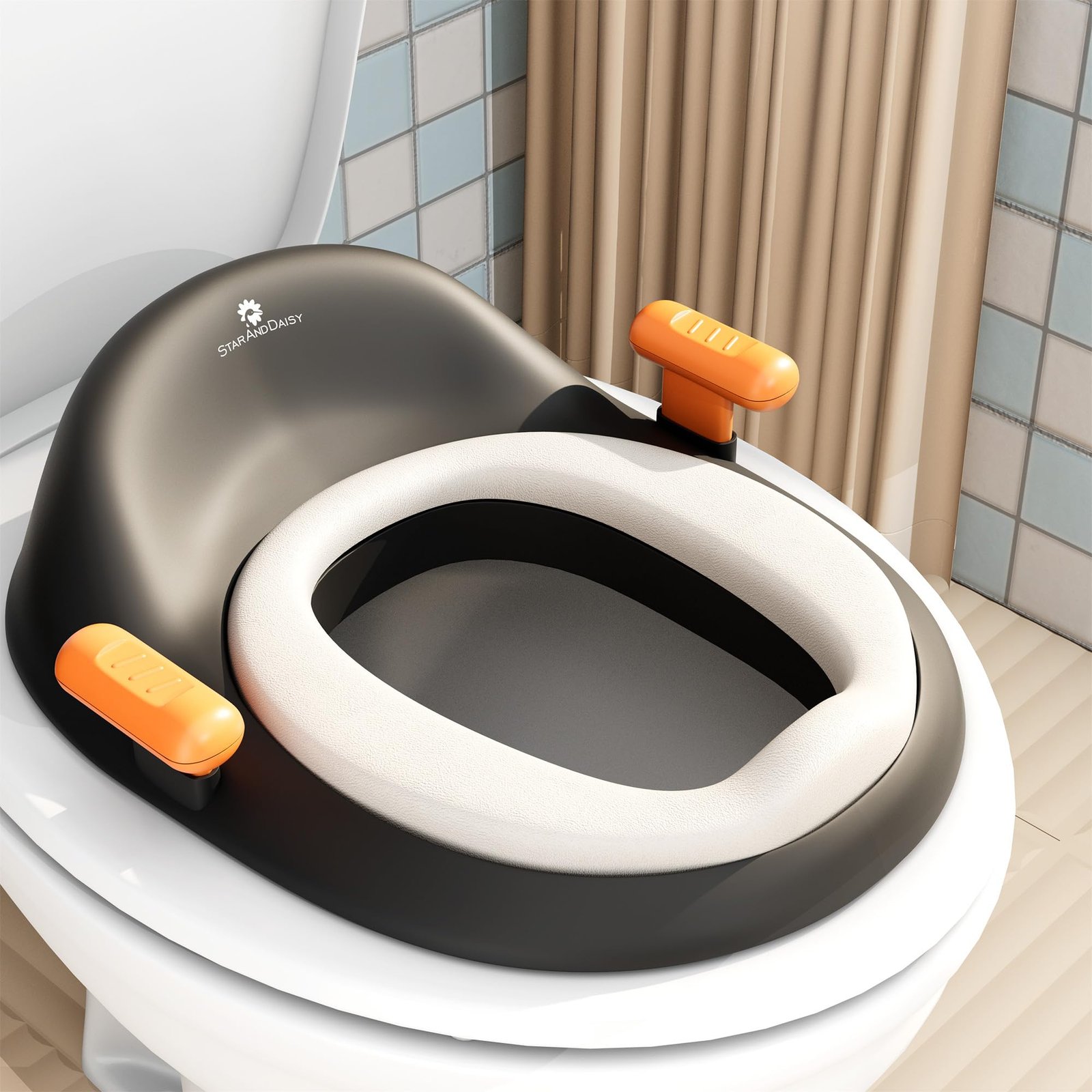 StarAndDaisy Potty Seat for Kids 1-5 Years – Baby Potty Seat/Potty Training Seat with Soft Cushion, Splash Guard, Easy to Clean/Toilet Seat Cover for Kids