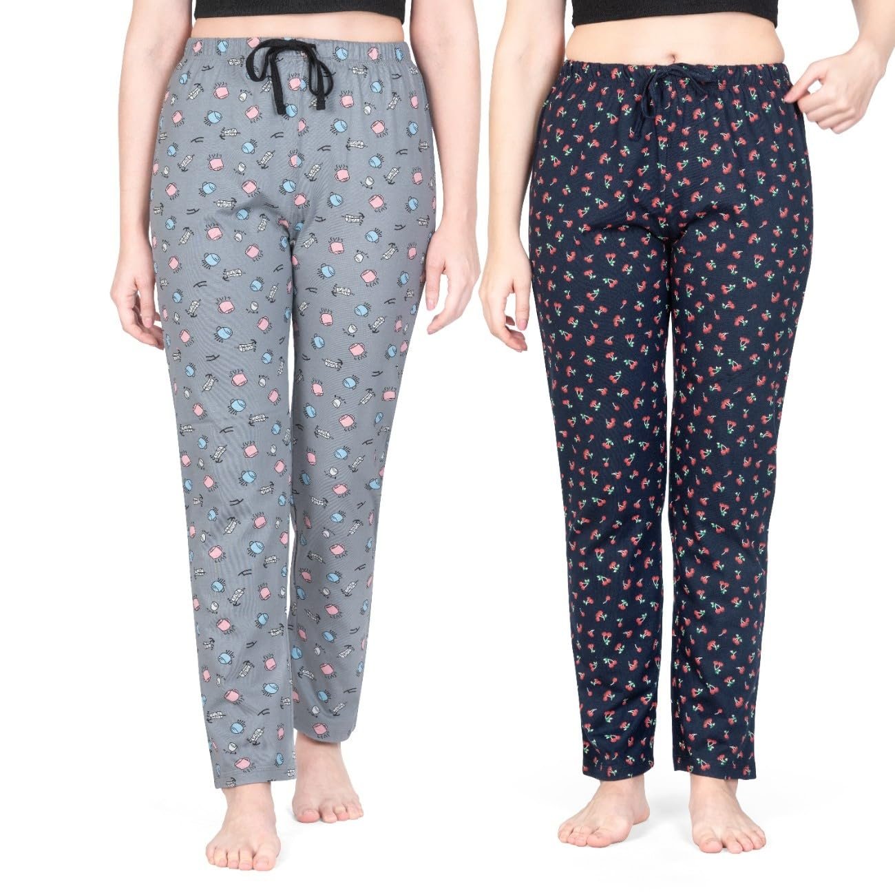 Real Basics Women’s Cotton Printed Pyjama pack of 2