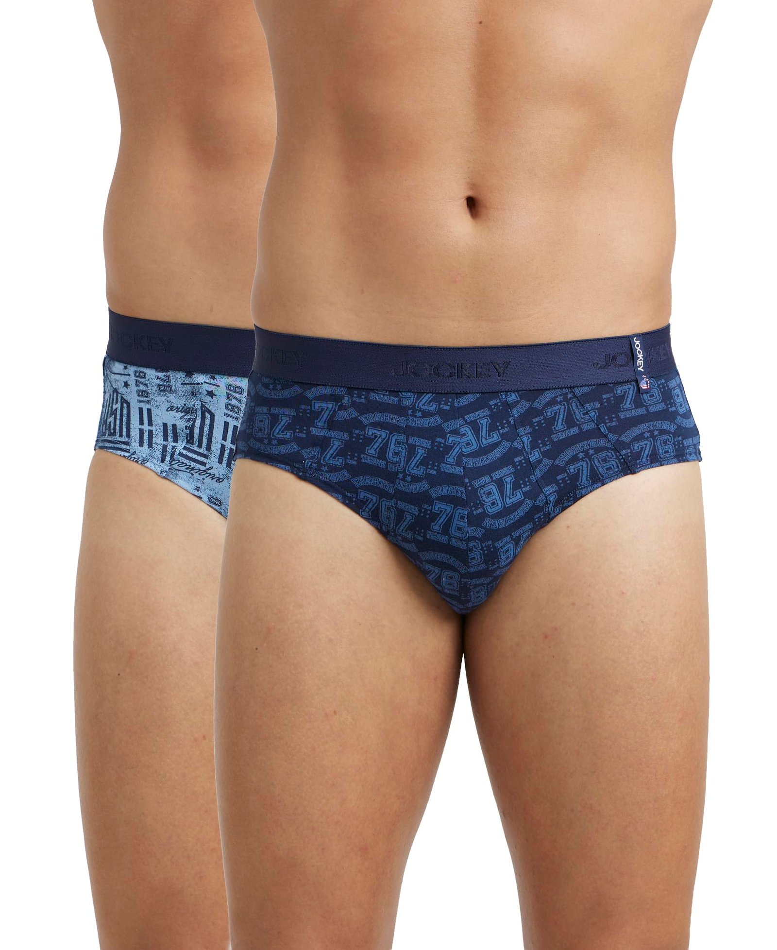 Jockey US52 Men’s Super Combed Cotton Printed Brief with Ultrasoft Waistband
