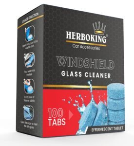 Windshield Washer Tablets 100 PCS Car Windshield Cleaner Tablet Concentrate Glass Cleaner for Car Windshield & Wiper Fluid Reservoir Streak-Free Cleaning Fast Dissolving Washer Fluid Tablets.