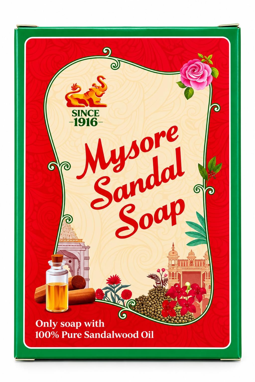 Mysore Sandal Original Bathing Soap 75g | Sandalwood | Natural | Moisturising Bath Soap