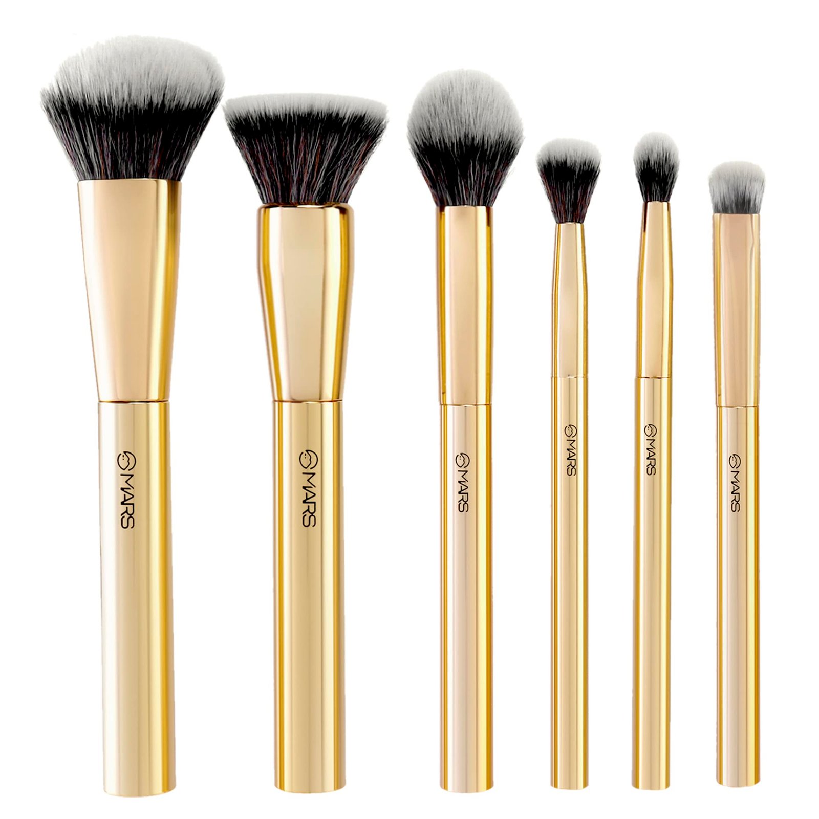 MARS Artist’s Arsenal Makeup Brush Set for Professional Makeup | Eyeshadow Blending Brushes (3pcs) | Foundation, Blush, Powder and Foundation Brush (1pcs each)