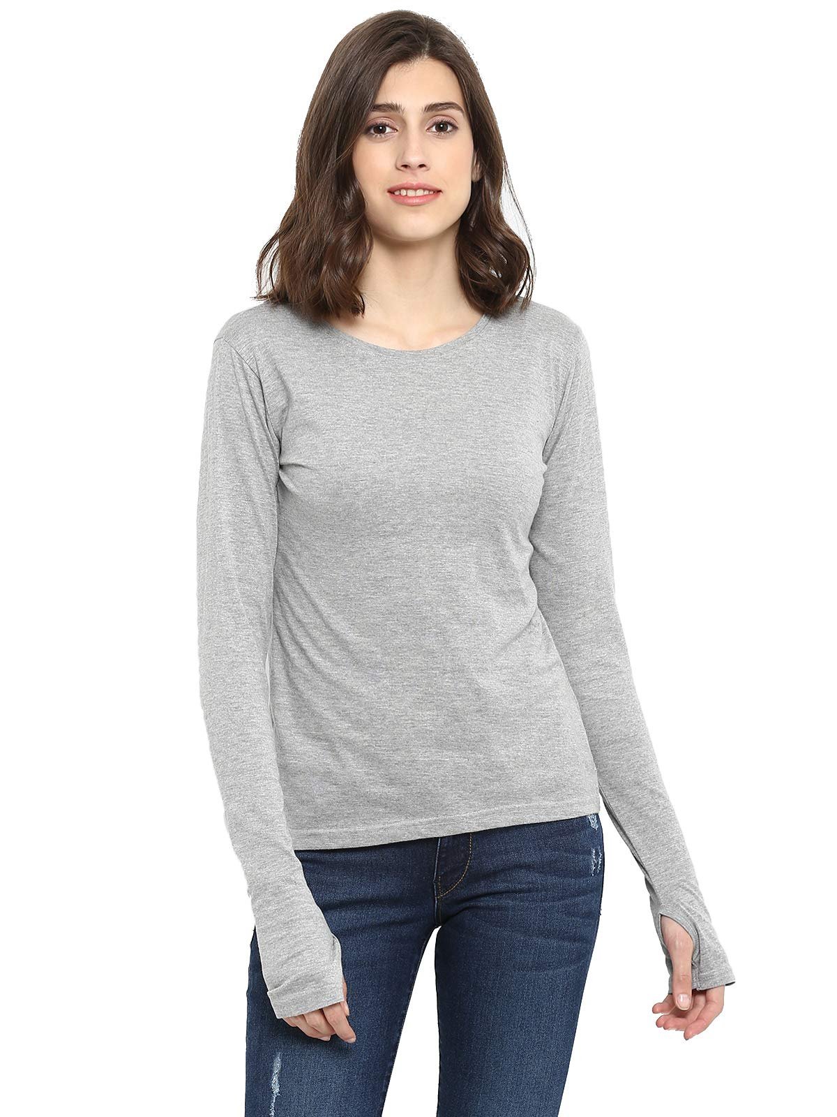 Ap’pulse Women’s Long Sleeve Thumbopen Tshirt
