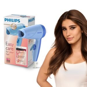 Philips India’s No.1 Hair Styling Brand -Hair Dryer 1000W |Blow Dry for Men & Women | 2 Heat Settings| ThermoProtect tech |Travel-Friendly, Quick Dry, Frizz Control | For Indian Hair | HP8100/60 Blue