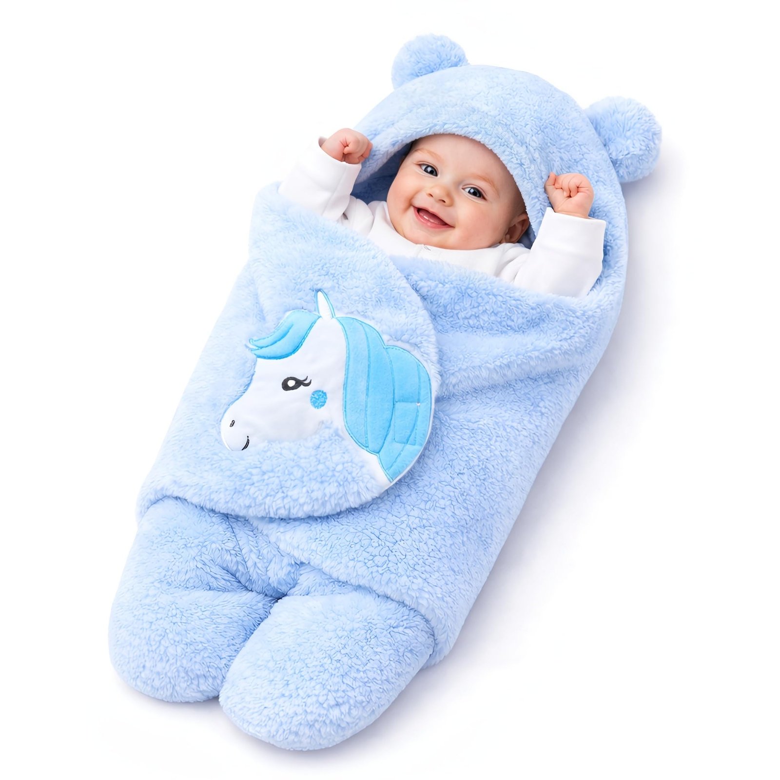 BRANDONN Baby Blanket Newborn Gift Pack of Swaddle Wrapper, 0-9 Months, Length 68 cm x Width 68 cm