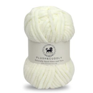 NESTNHAVEN, Wool, Plush & Cuddly, Chenille Yarn Supersoft Hand Knitting Wool Ball, (1 Ball/100 Gram Each) Ball Suitable for Craft, Babywear, Baby Blankets, 5 Bulky, Shade no – NNHB0031 (Off White)