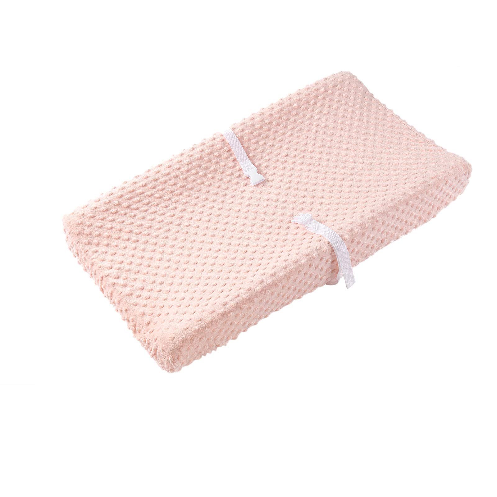 Baby Changing Pad Cover, Ultra Soft Minky Dot Changing Table Pad Cover for Diaper Changing Pad, Change Table Sheets, Ideal Shower Gift for Newborn Girls and Boys (LightPink)