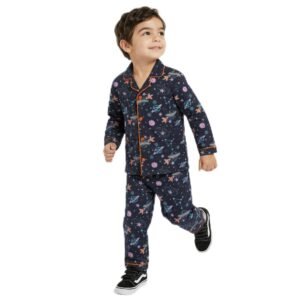 CLAP Kids Cotton Printed Full Sleeves Night Suit