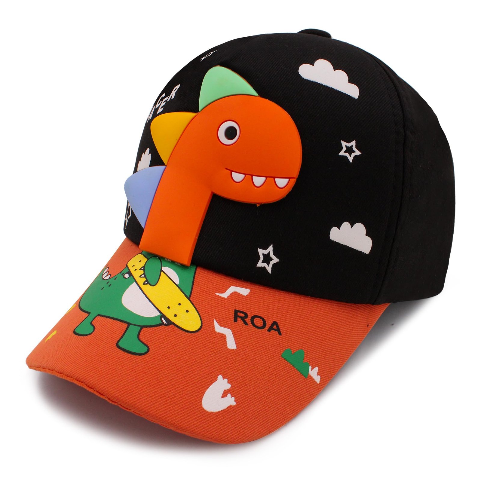 VRITRAZ Unisex Kids Baseball Cap | Soft Cotton Adjustable Sun Hat for Boys & Girls | Casual Outdoor Summer Wear (4-12 Year)