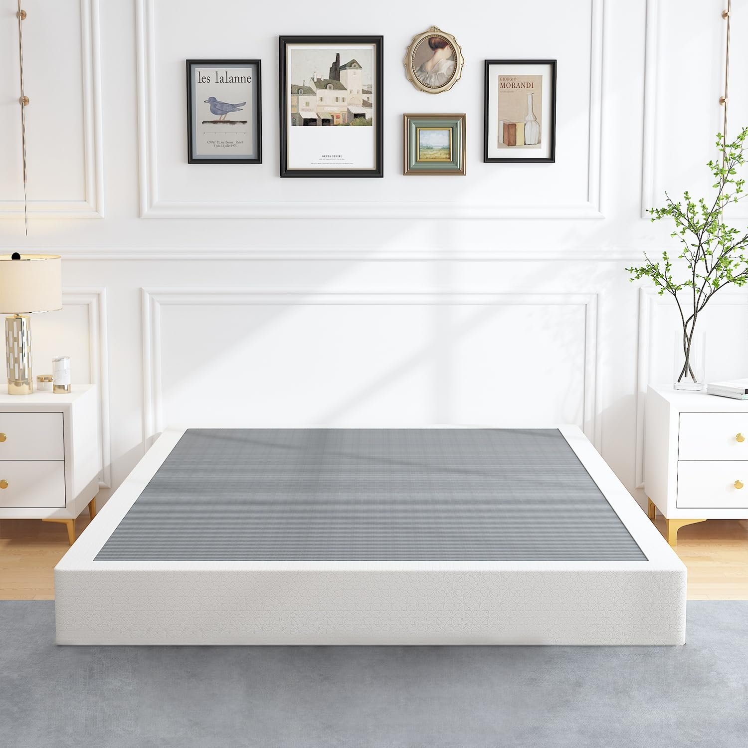 ALDRICH Queen Box Springs 9 Inch Mattress Foundation with Easy Clean Cover