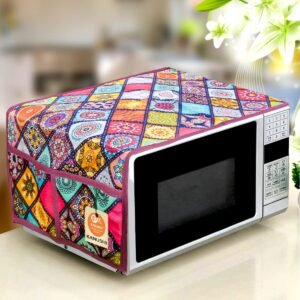 KANUSHI Industries® Microwave/Oven Top Cover with 4 Utility Pockets (VAR-Micro-DIG-B)