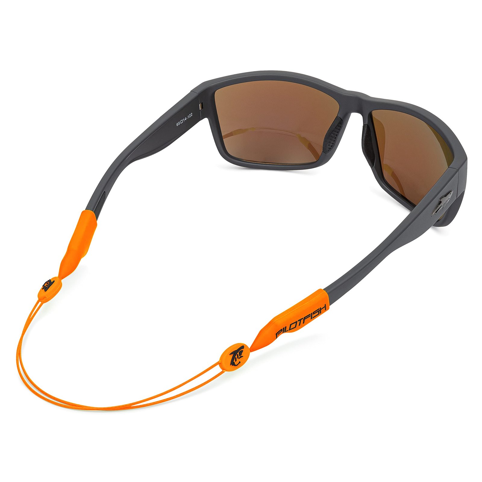 Pilotfish Adjustable Eyeglass Strap without Tail: Sunglasses, Eyeglasses, Eyeglasses (14 Inch, Blaze Orange)