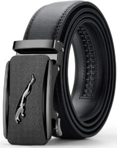 Contacts Genuine Leather Belt for Men with Easier Adjustable Autolock Buckle – Micro Adjustable Belt Fit Everywhere |Formal & Casual | Gift Box