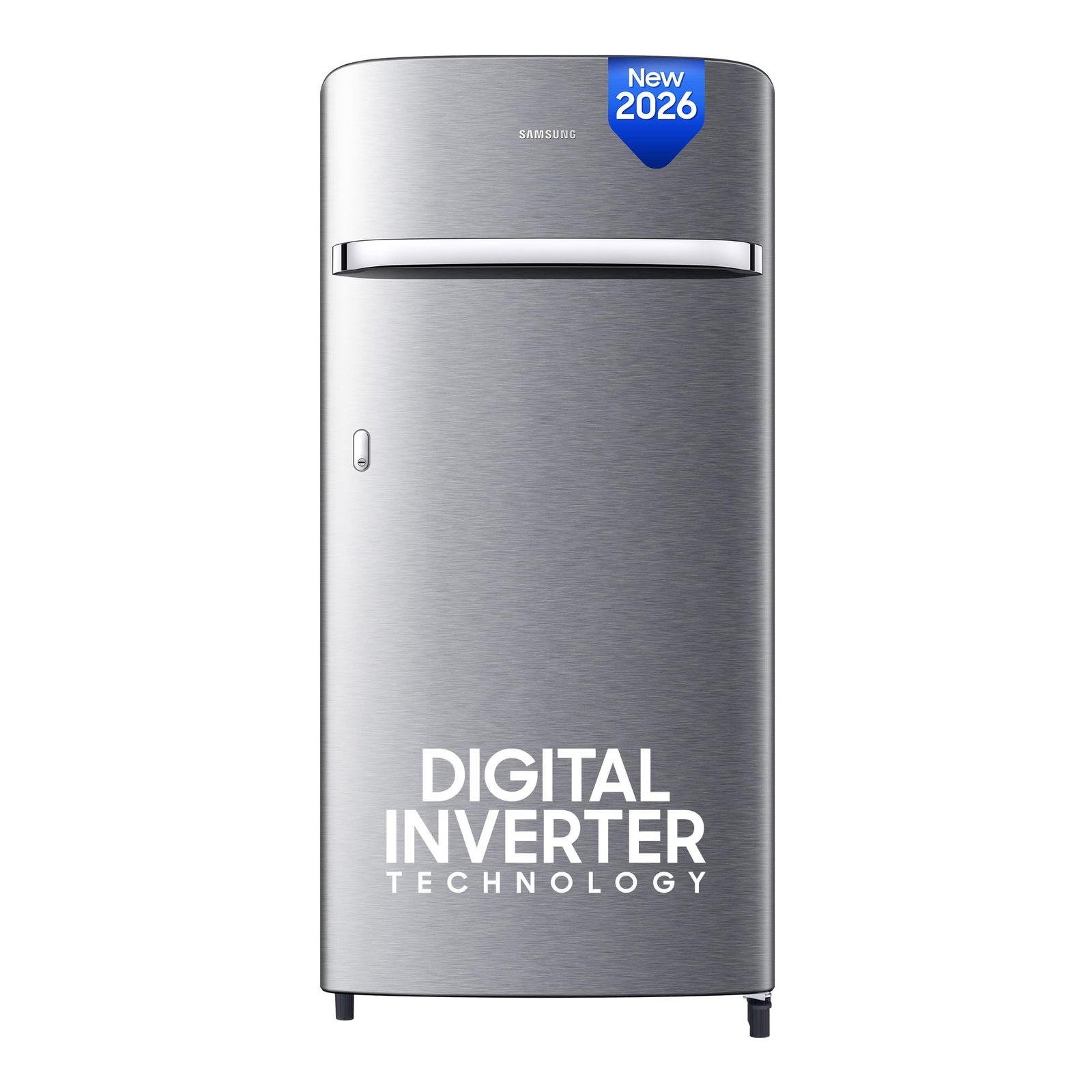 Samsung 189 L, 5 Star, Digital Inverter, Direct-Cool Single Door Refrigerator (RR21H2G25S8/HL, Silver, Elegant Inox, Single Touch Defrost, 2026 Model)