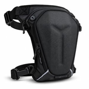 Carbonado Turtle Bags, Thigh Bag for Bikers, Fanny & Waist Bag for Man Woman; Multipurpose Water Repellent Utility Pouch, Cross Body, Strap to Leg & Hip for Motorcycling, Outdoor & Hiking