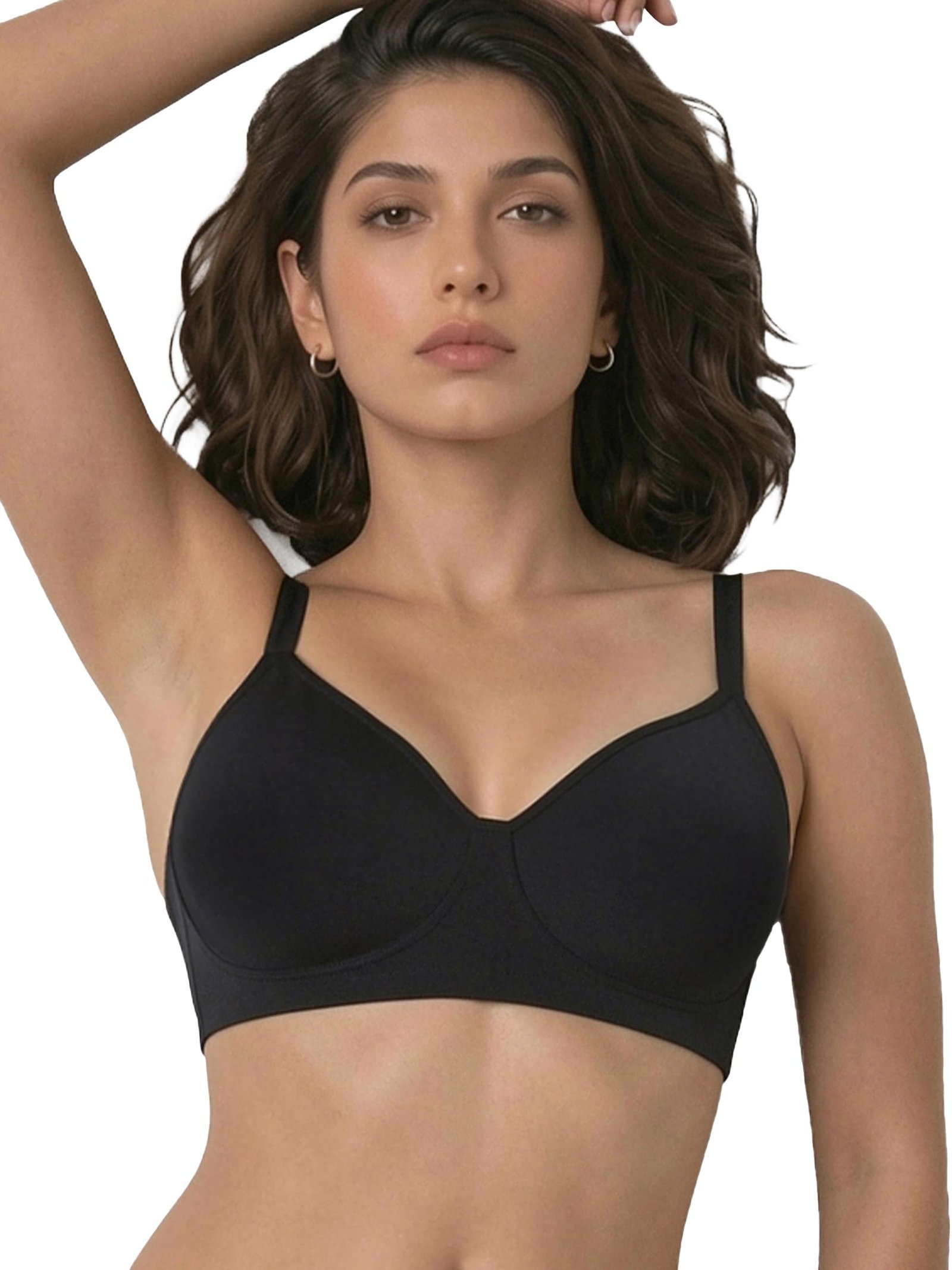 Enamor Innovations Fabcool Encircled Side Support Shaper, Non Padded, Wirefree, High Coverage, Women’s Cotton Everyday Bra – A042 (Available in Plus Sizes)