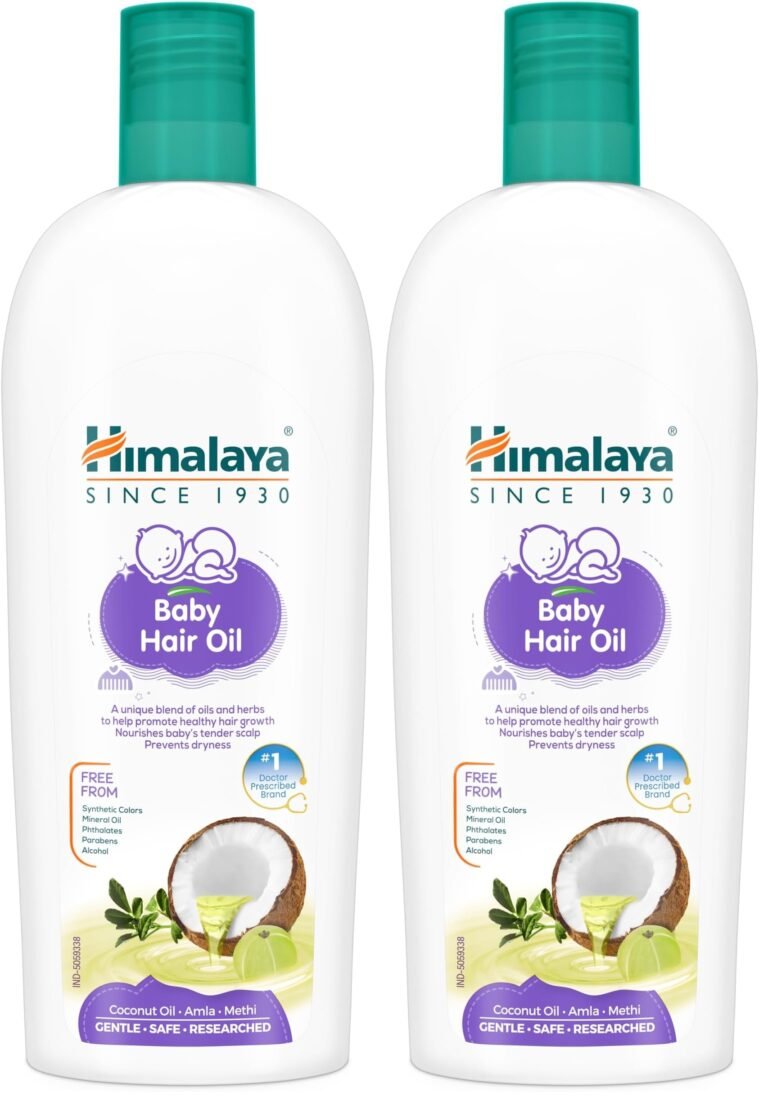Himalaya Baby Hair Oil with Amla, Sesame & Coconut oil – 200ml | No.1 Doctor Prescribed (Pack of 2)