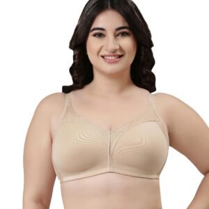 Enamor AB75 M Frame No Bounce Full Support Cotton Bra for Women – Non-Padded Non-Wired & Full Coverage with Cooling Technology | Available in Solid Colours