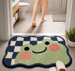 Roseate Frog Super Soft Anti Skid (40×60 cm) Super Absorbent Mats Microfibre 2000 GSM Door Mats for Home/Bathroom/Bedroom/Kitchen/Floor Mat (Pack of 1)