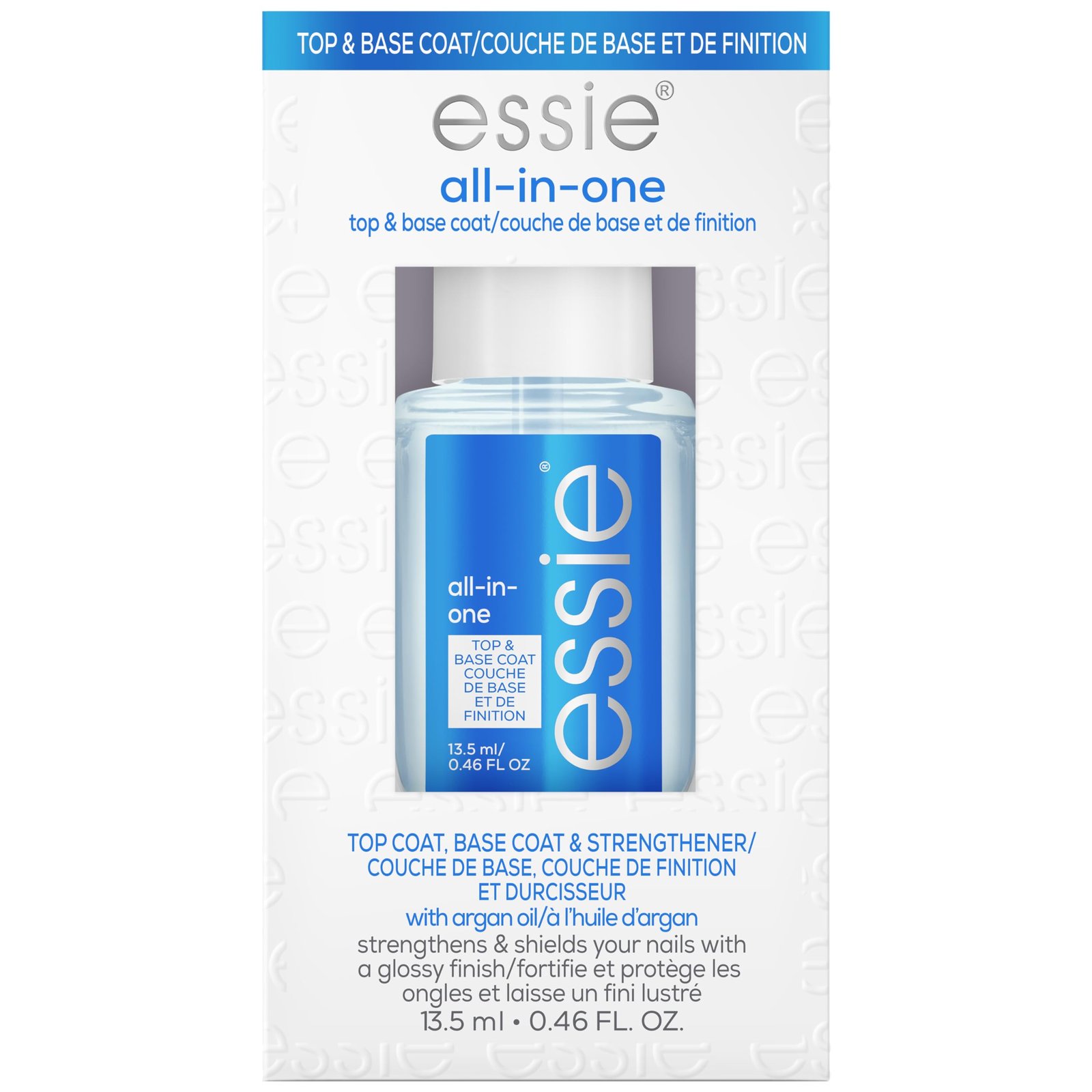 essie all in one base coat + top coat + strengthener, 0.46 fl. oz.