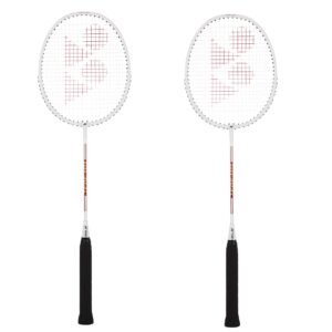 YONEX GR 303i Aluminium Strung Badminton Racket with Full Racket Cover (White) | For Beginners | 83 grams | High Durability