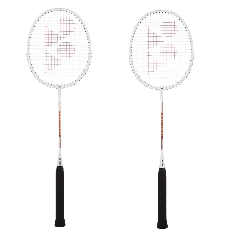 YONEX GR 303i Aluminium Strung Badminton Racket with Full Racket Cover (White) | For Beginners | 83 grams | High Durability