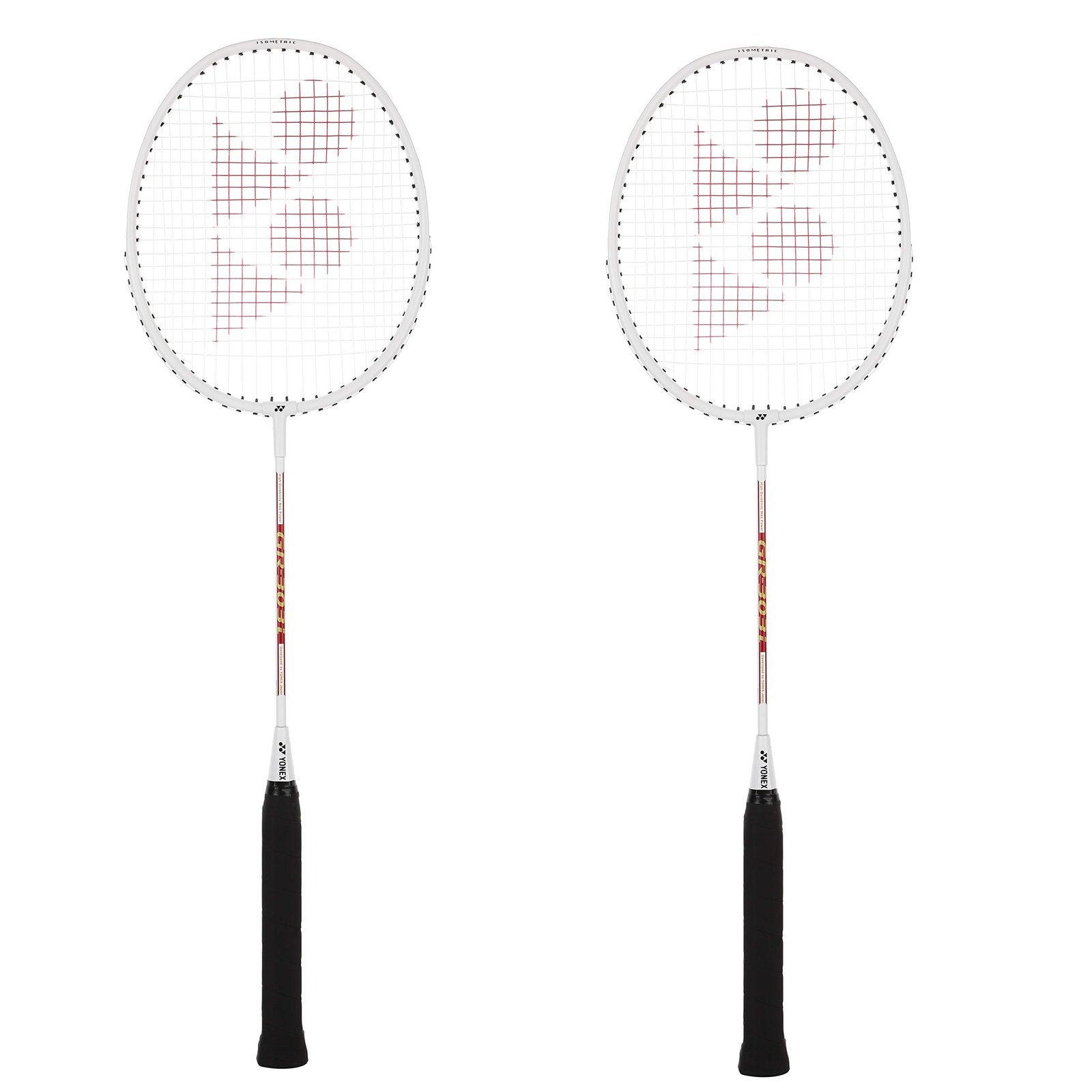 YONEX GR 303i Aluminium Strung Badminton Racket with Full Racket Cover (White) | For Beginners | 83 grams | High Durability