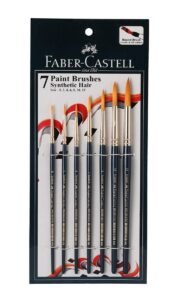 Faber-Castell Paint Brush Set – Round, Pack of 7 (Navy Blue)