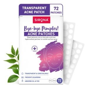 Sirona Pimple Patches – 72 Dots | 0.5% Salicylic Acid | Invisible Facial Stickers Cover with 100% Hydrocolloid Waterproof Patches | Active Surface Acne | Anti Acne patch for face