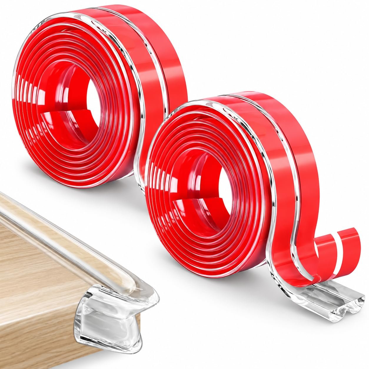 2 Pcs Silicone Edge Protector Strip | Baby Corner Guards for Sharp Edges | Table, Bed & Furniture Safety Protectors | Baby Proofing Corner Guards & Edge Safety for Sharp Edges