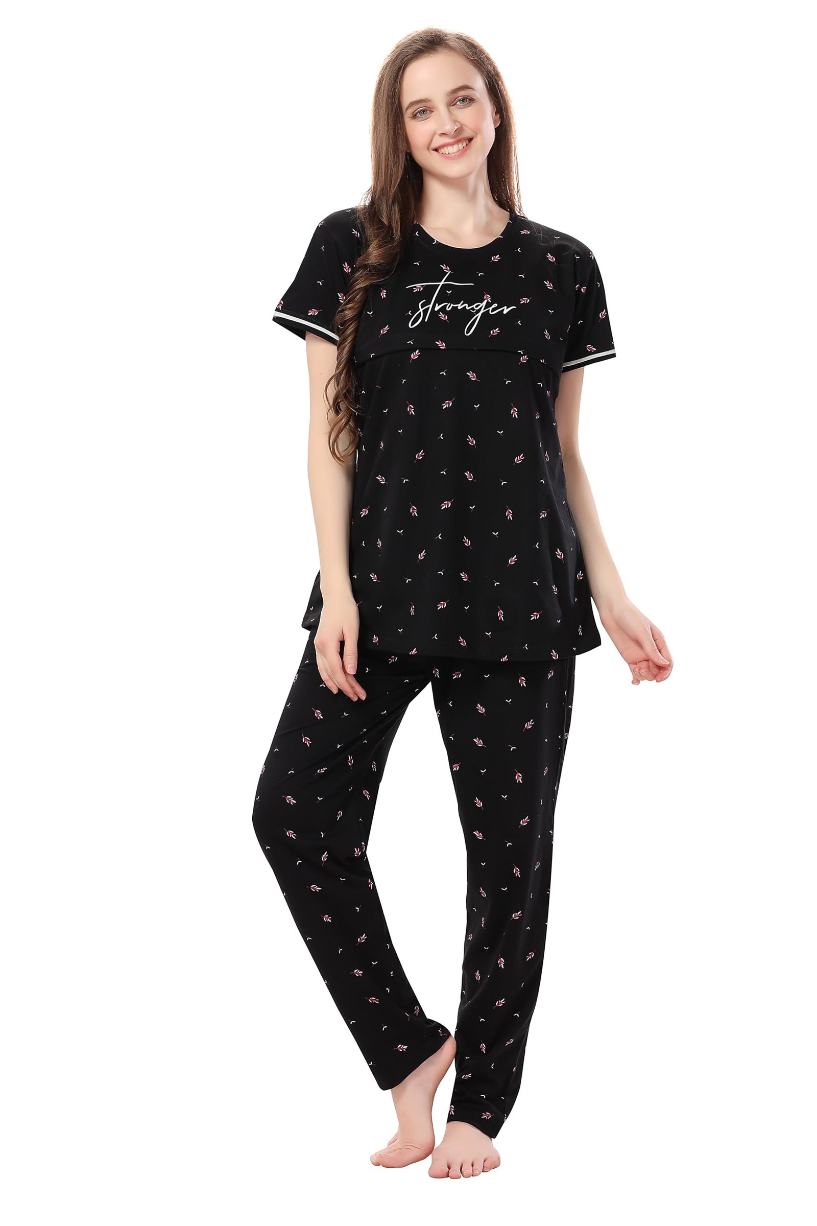 TIGYWIGY Women’s Cotton Top And Pyjama Set