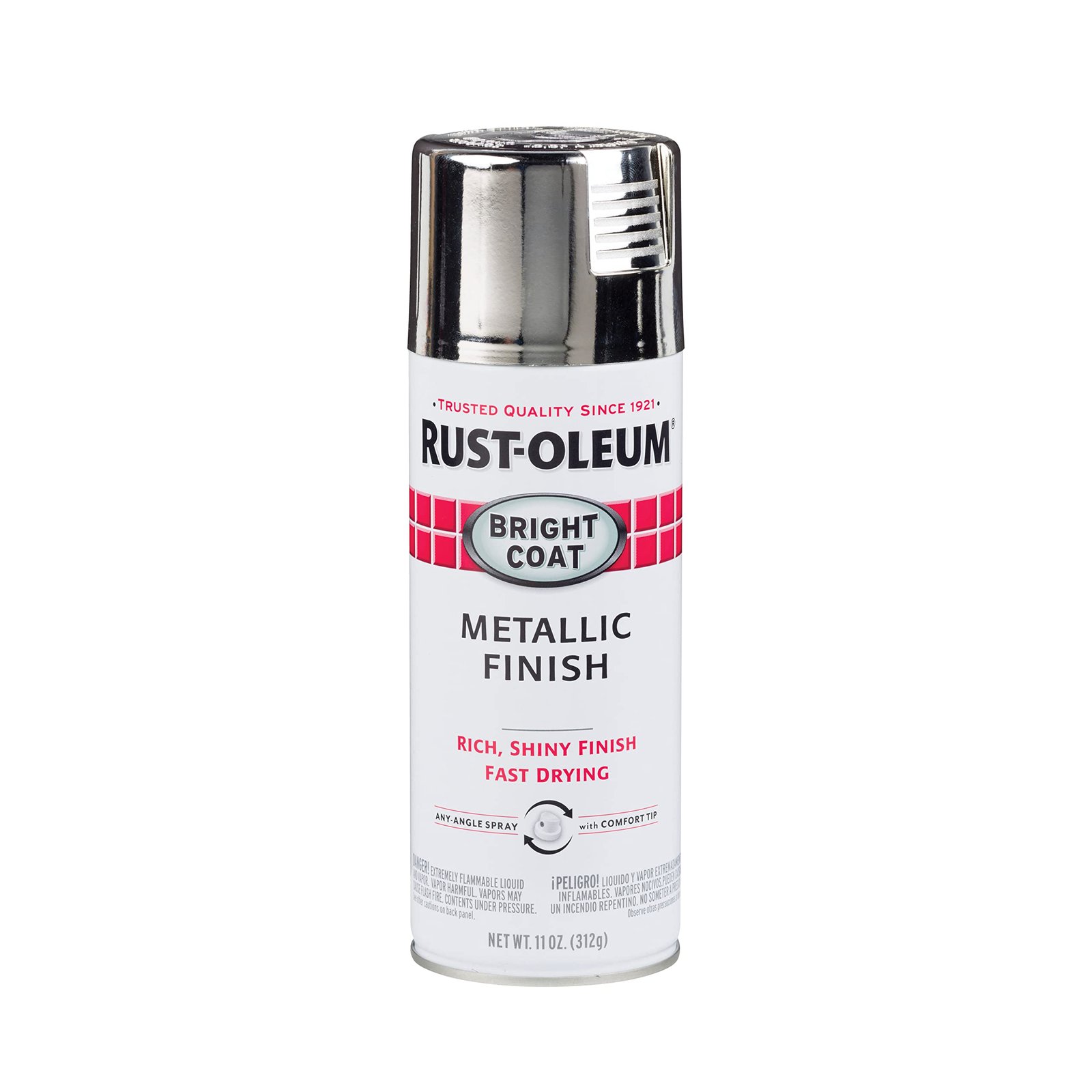 Rust-Oleum 7718830 Stops Rust Bright Coat Metallic Finish Spray Paint (Gloss Chrome, 312 grams)