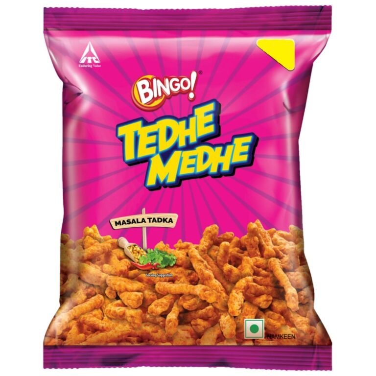 ITC Bingo! Tedhe Medhe Masala Tadka – Sticks with Indian Masala Flavour – 70g(Weight May Vary)