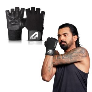 Boldfit Gym Gloves for Men with Wrist Support Accessories, Gym Mittens for Women for Weightlifting, for Gym Workout for Training, Exercise, Cycling, Bike Sports – Warrior – Medium