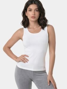 Enamor E025 Essentials Stay New Slim Fit Soft, Naturally Breathable Cotton Fabric Tank Top For Women