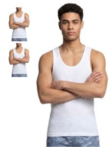 Levi’s 012 Classic Vest for Men | 100% Cotton | Breathable | Round Neck Sleeveless Men’s Vest | Soft & Durable | Freedom of Movement | Tagless & Zero Irritation Comfort | Pack of 3