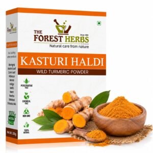 The Forest Herbs Natural Care From Nature Kasturi Haldi Powder (100 grams) | Wild turmeric powder for glowing skin | Kasturi Manjal for All Skin types | 100% Natural, Chemical-free, Perseverative-free