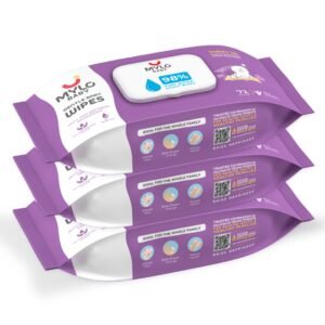 Mylo Baby Gentle Baby Wipes with Lid (72 Wipes, Pack of 3)