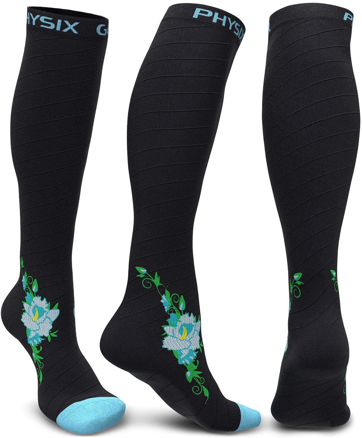Physix Gear Sport Compression Socks for Men & Women 20-30 mmHg – Athletic Fit
