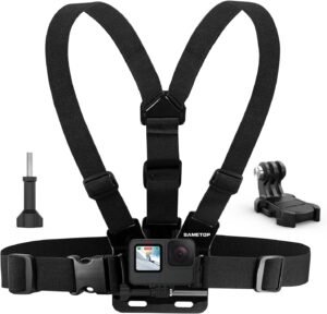 Chest Mount Harness Compatible with GoPro Hero (2018), Fusion, Hero 7, 6, 5, 4, Session, 3+, 3, 2, 1 Cameras